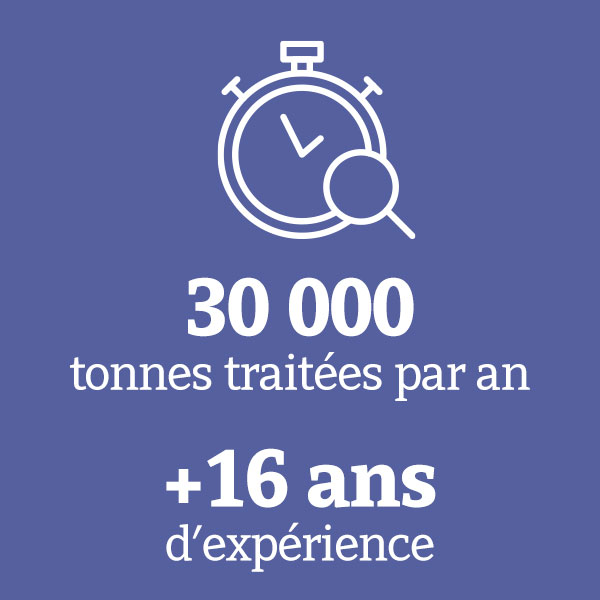 30 000 tonnes traitées par an_plus de 16 ans d'expérience